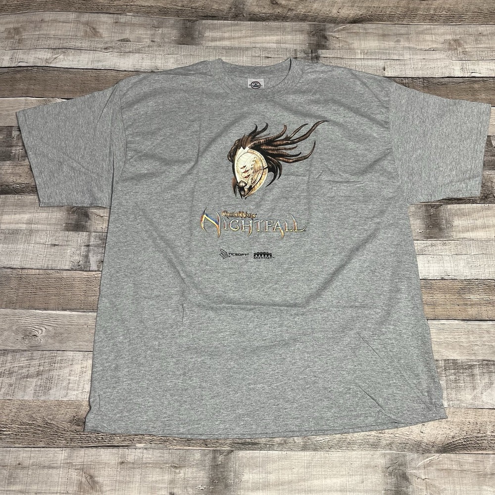 Guild Wars Shirt Size XL Gray Nightfall Nc Soft Video Game Promo Tee